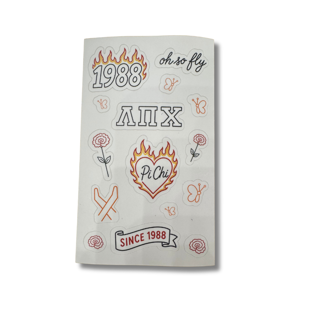 Pi Chi Sticker Sheet